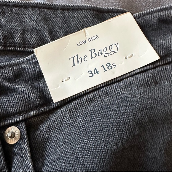 NWT Abercrombie & Fitch Low Rise The Baggy Stones Grey Jeans Size 34 Short - Picture 7 of 13